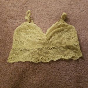 Neon Yellow Lace Bra